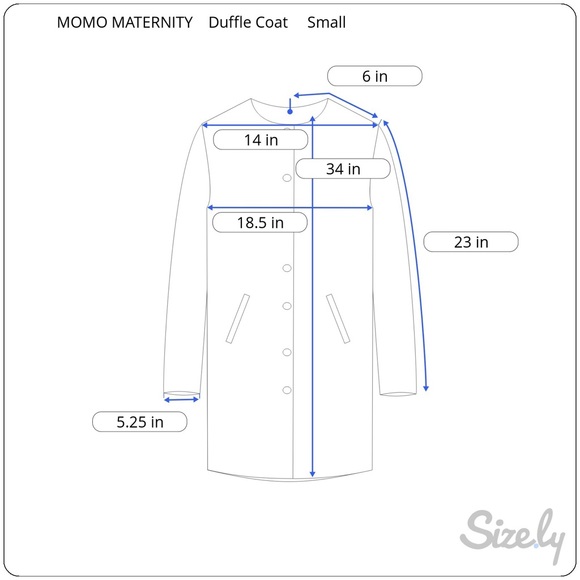 SOLD - MOMO MATERNITY Coat Small Wool Blend Navy Blue - Picture 5 of 16